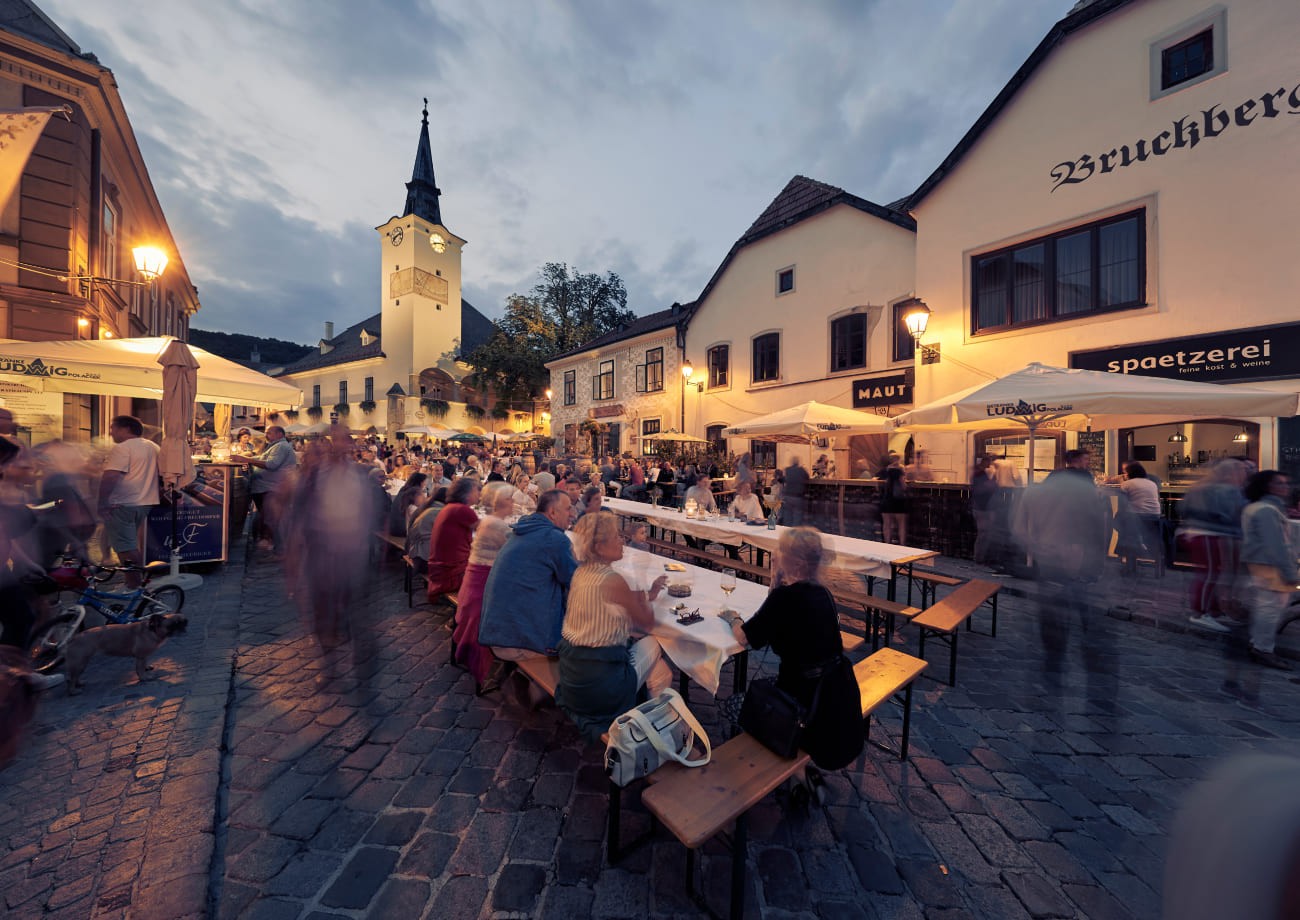 Gumpoldskirchen bei Nacht © Wienerwald Tourismus / Andreas Hofer