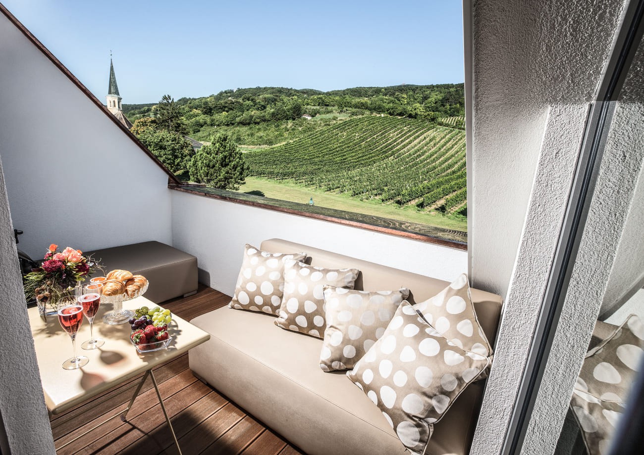 Herrliche Aussicht von der Suite-Terrasse