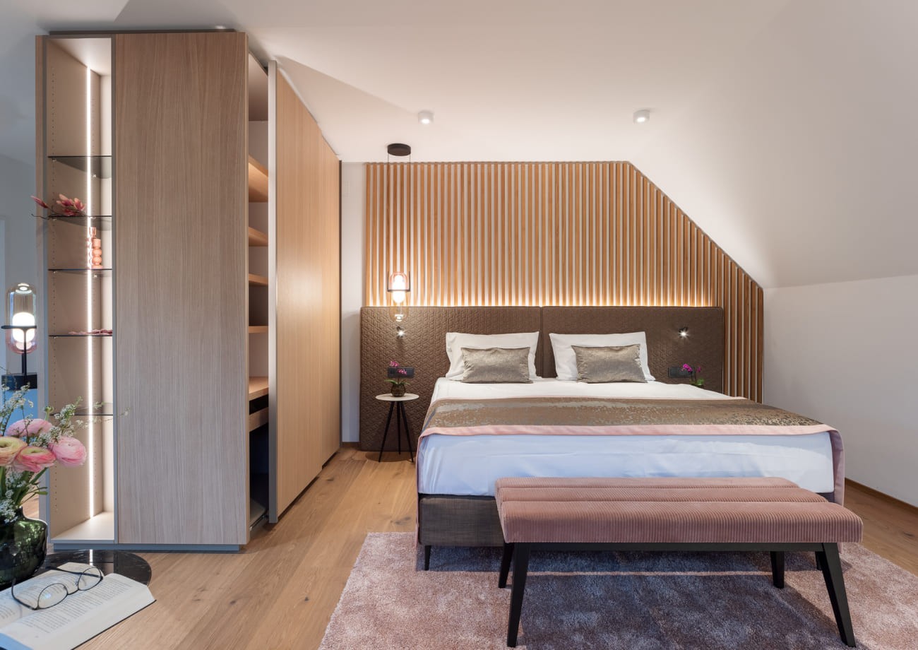 Schlafbereich im Hotel in Gumpoldskirchen